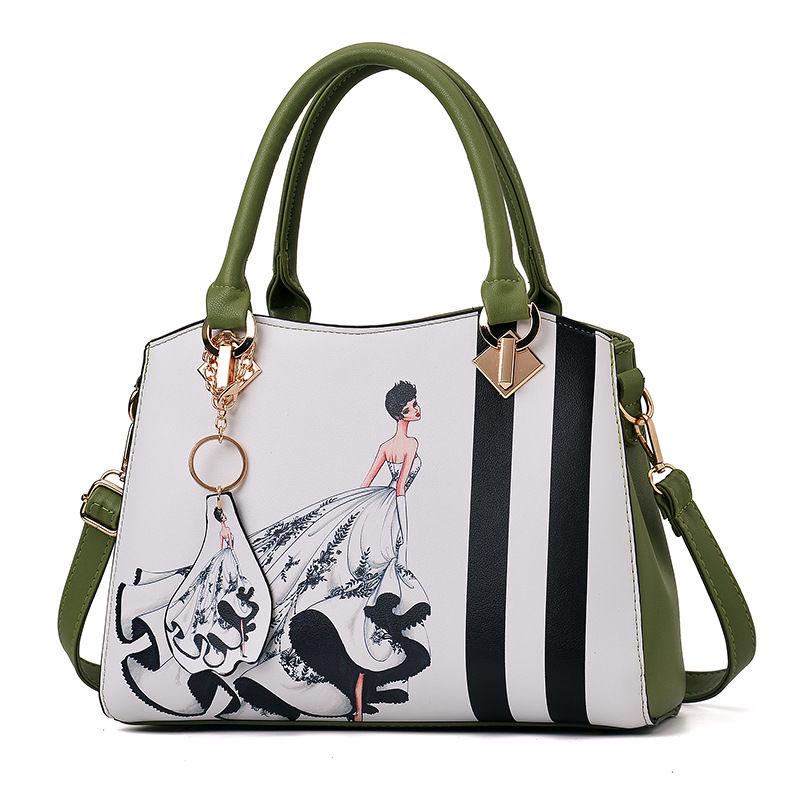 European and American style Shoulder Handbag Trendy wild Woman bag Patent leather bag Big capacity