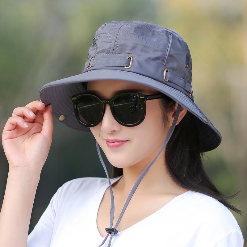 Outdoor Fisherman Hat Female Summer Sun Hat Korean Version of The Summer Folding Hat Youth Mountaineering Big-brimmed Sun Hat Men