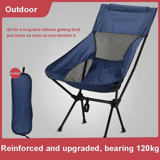 Portable Folding Chair with Backrest Outdoor Fishing Chair Camping Stool