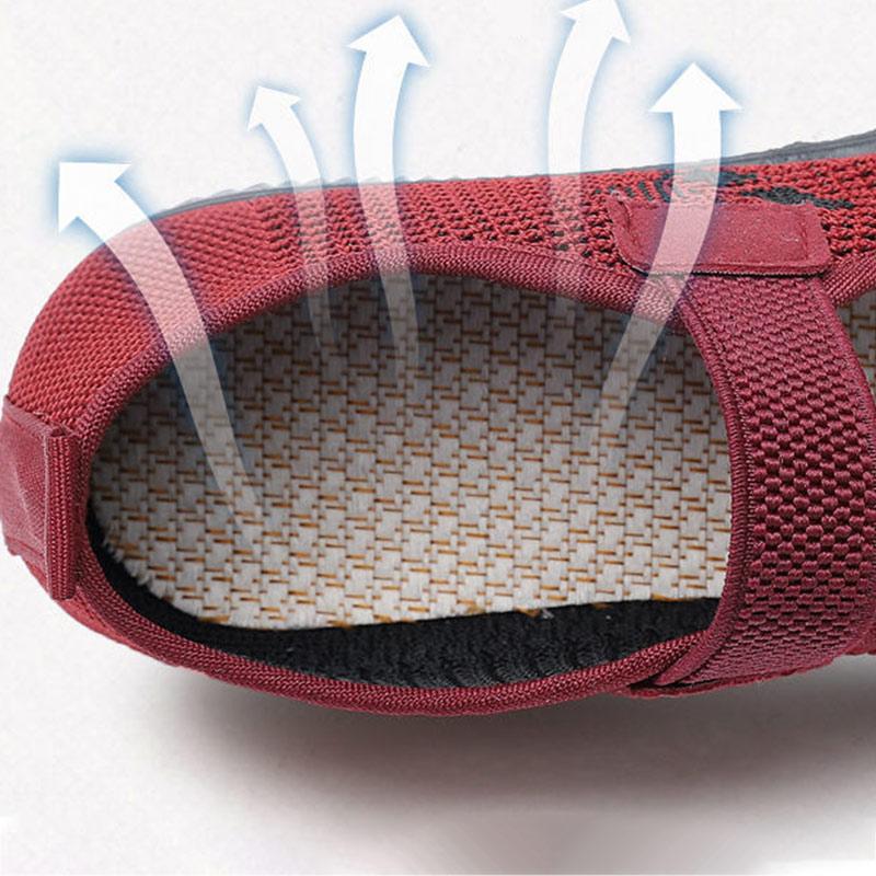 Summer Cloth Shoes Women's Net Shoes Breathable Mesh Non-slip Mother Shoes Granny Net Yarn Shoes Ladies Hollow Thin Section