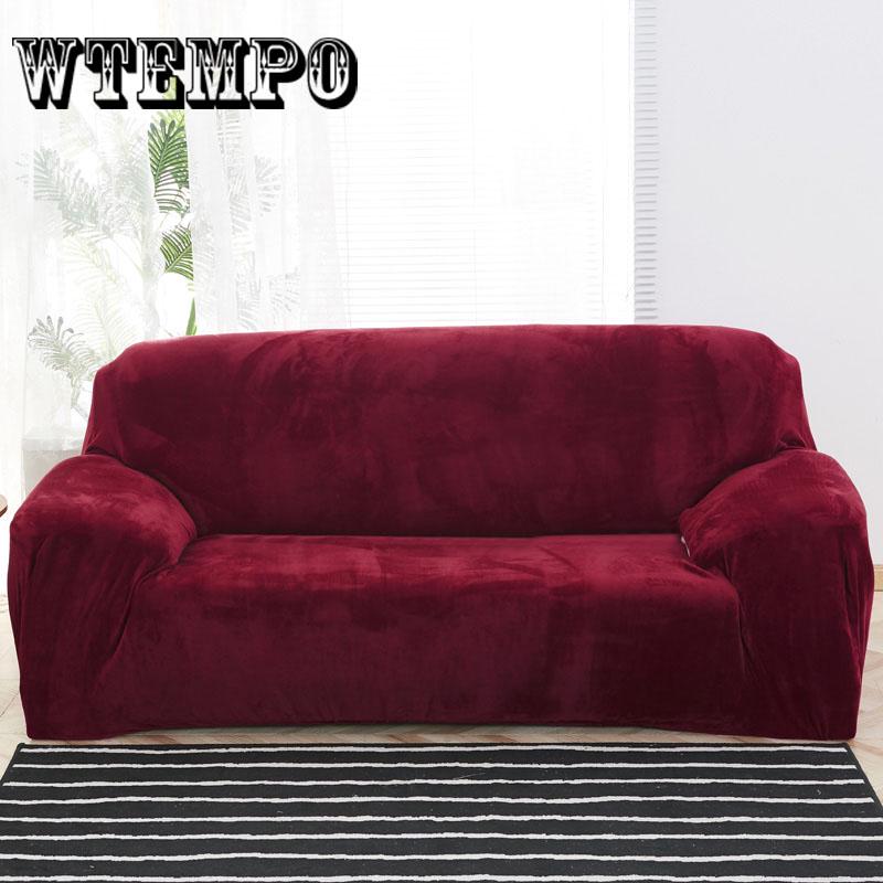 Plush Thicken Elastic Sofa Cover Universal Slipcover 1-4 Seater Stretch Couch Cover for Living Room