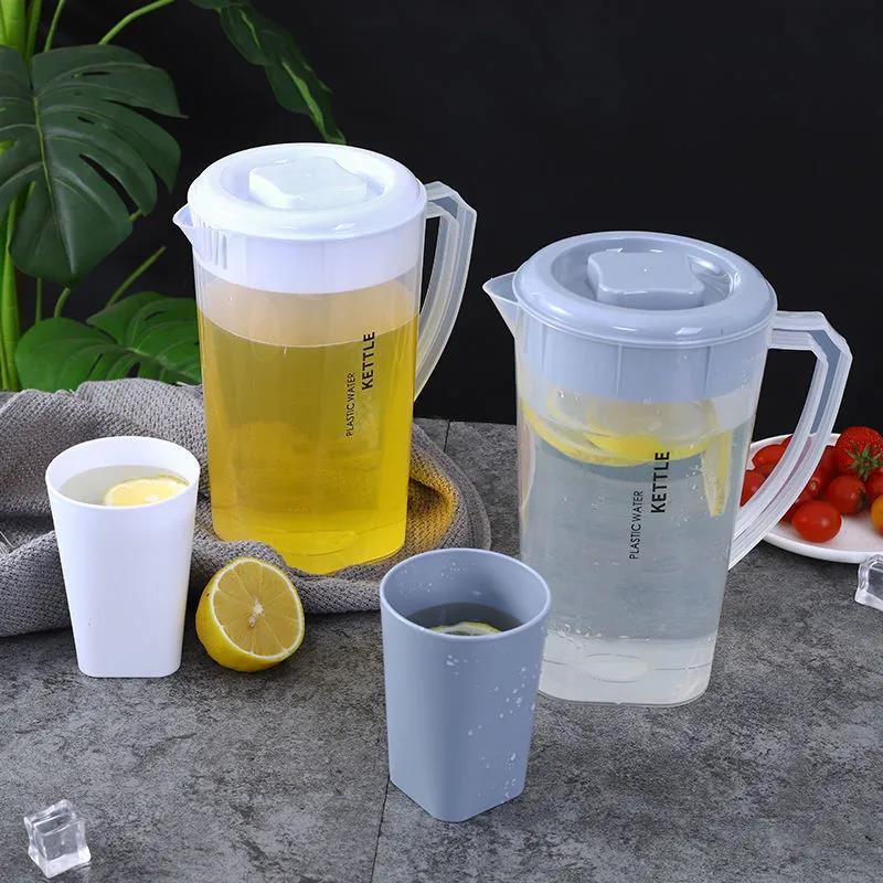 Korean Cold Water Bottle Large Capacity Household Set Heat-resistant Water Cup Household Thickened Drop Resistant Cold Water Bottle Plastic Cup