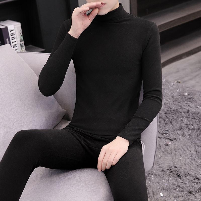 Men's Thermal Underwear Set Double Sided Velvet Self Heating Primer for Young and Old People