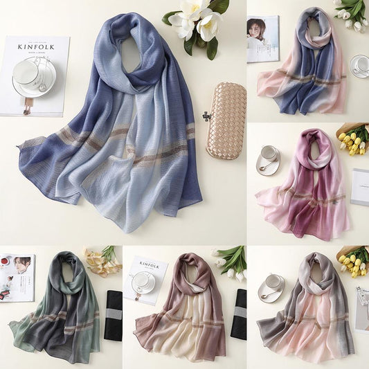 Chiffon Ultra-thin Breathable Tourist Sunscreen Essential Boutique Scarf Women Foulards Shawl