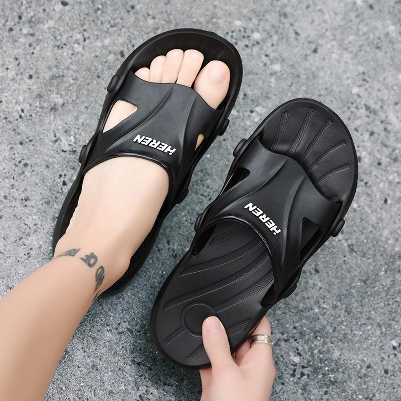 Slippers male flip flops wear non-slip soft bottom slippers beach shoes home bathroom sandals summer