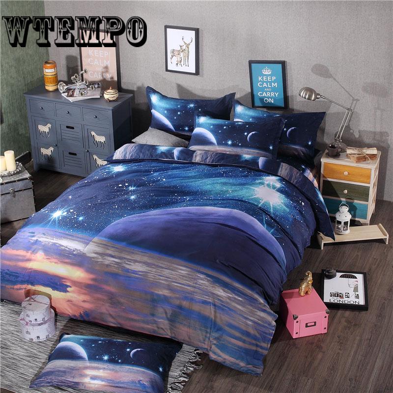 3D Bedding Set For Adults Bed Duvet Cover Sets Twin Full Size Galaxy