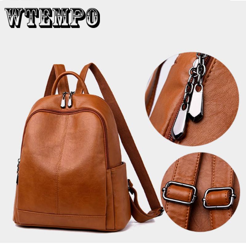 Women's travel backpack high quality leather mini ladies backpack Female student shoulder school bag