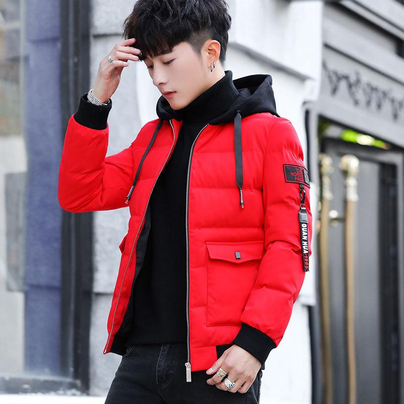 Fashionable Men's Winter Trendy Jacket Loose Casual Hooded Cotton Jacket Thicken Warm Parker Clothing