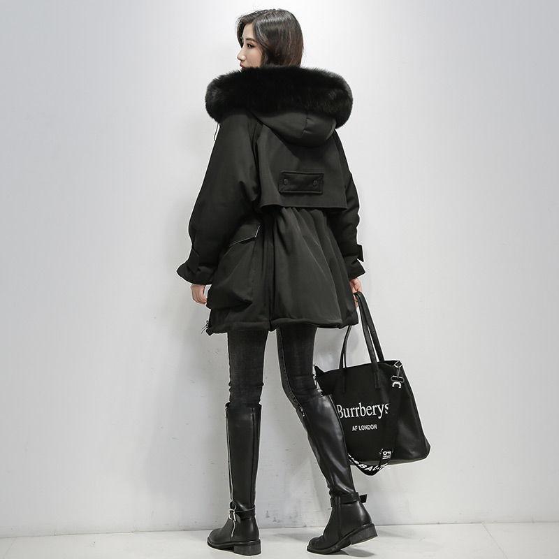 Large Fur Collar Women's Mid-length Pie To Overcome The Winter Fashion Trend Loose Thick Warm Down Padded Jacket