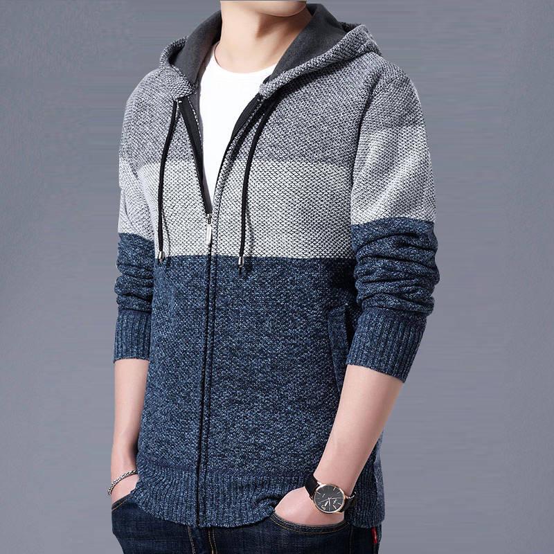 2019 Thick Sweater for Mens Cardigan Slim Fit Jumpers Knitwear Warm Autumn Casual Clothing Male