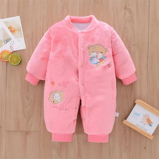 Baby One-piece Clothes Spring and Autumn Male and Female Baby Cotton Warm Outdoor Clothes Can Be Opened File Climbing Clothes