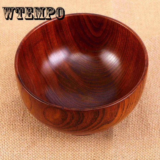 Brand Wooden Bowl Soup Rice Noodles Baby Lunch Box Kitchen Tableware