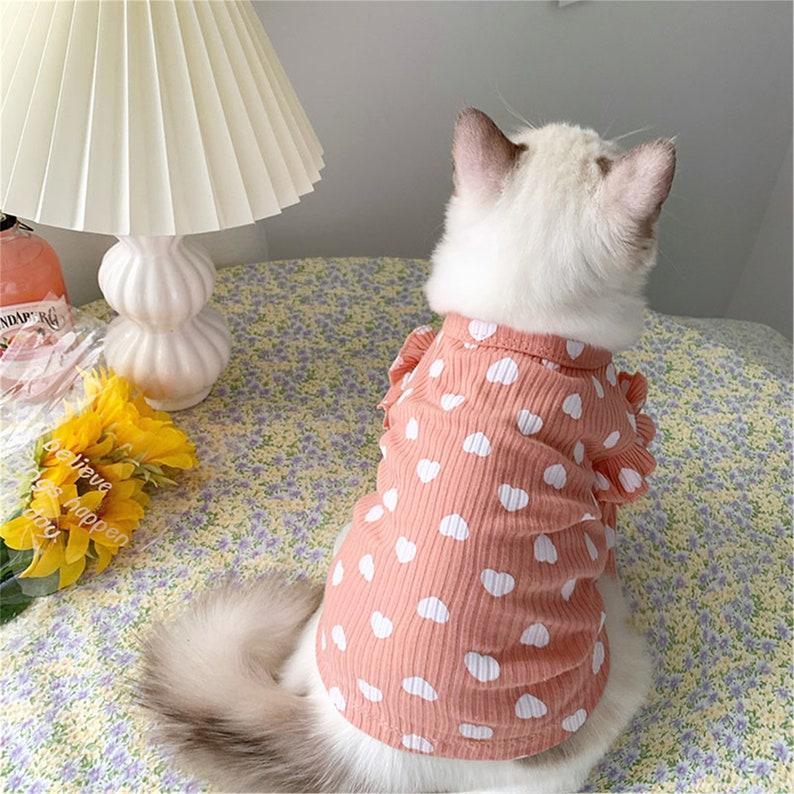 Spring Autumnal Cat Clothes Pet Clothing for Small Cats Dogs Cat Costumes Soft Kitten Kitty Coat Jacket Puppy Cats Outfit Mascotas