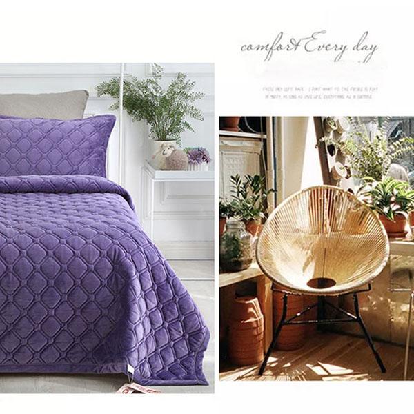 3pcs/set Winter Crystal Velvet Lace Warm Sheet Double Layer Plus Cotton Bed Cover Thicker Blanket Non-slip Short Fleece Blanket