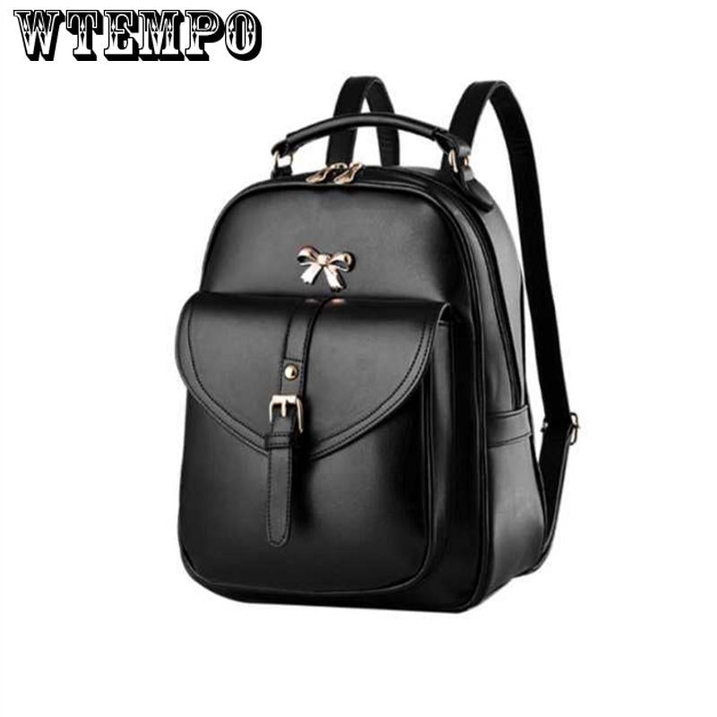 New Women Leather Backpacks Female Shoulder Bag Sac A Dos Ladies Bagpack Vintage School Bags