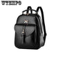 Two Belt Multifunction Female Backpack Leather Bags Girls Rucksack Shoulder bag Mochila