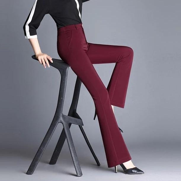 Models Micro Trousers Trousers High Waist Stretch Slim Large Size Straight Flared Pants Pants