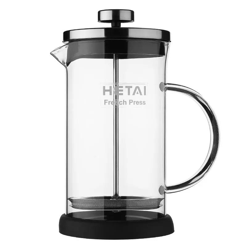 French Press Pot Glass Coffee Pot Hand Brewing Set Household French Filter Press Pot Brewing Pot Appliance Filter Cup Coffee Pot