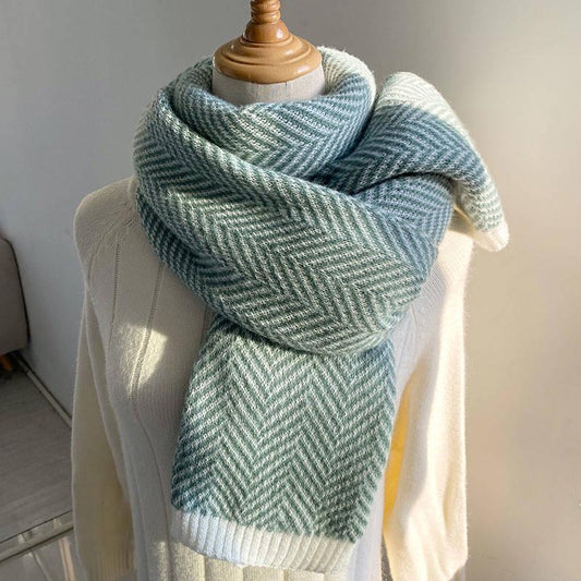 Lady Scarf Winter Wool Knitted Scarf Warm Soft Bufandas Cachecol Cotton Scarves for Women Men