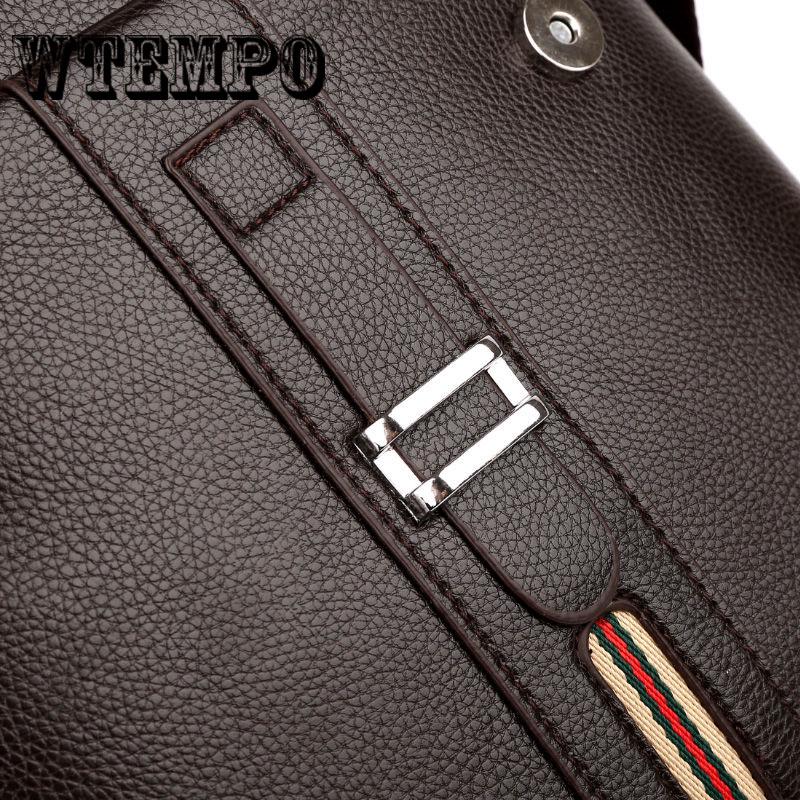 Men's Shoulder Bag Fashion Men PU Outdoor Satchel Handbags Tote Purse Crossbody Bags Handbags