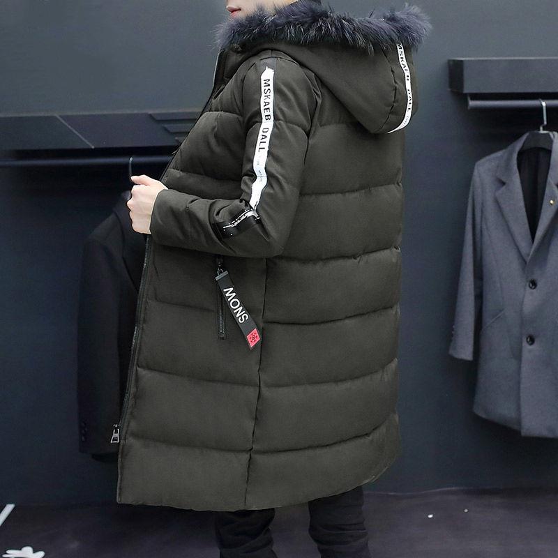 Large size Down jacket  Trend Leisure Men's clothes Winter Medium and long section Cotton clothing