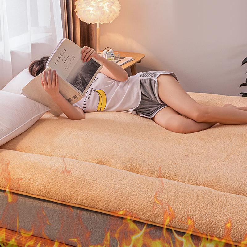 Home Bedroom Sleeping Mat Lamb Wool Warm Mattress Cushion Winter Student Dormitory Cushion