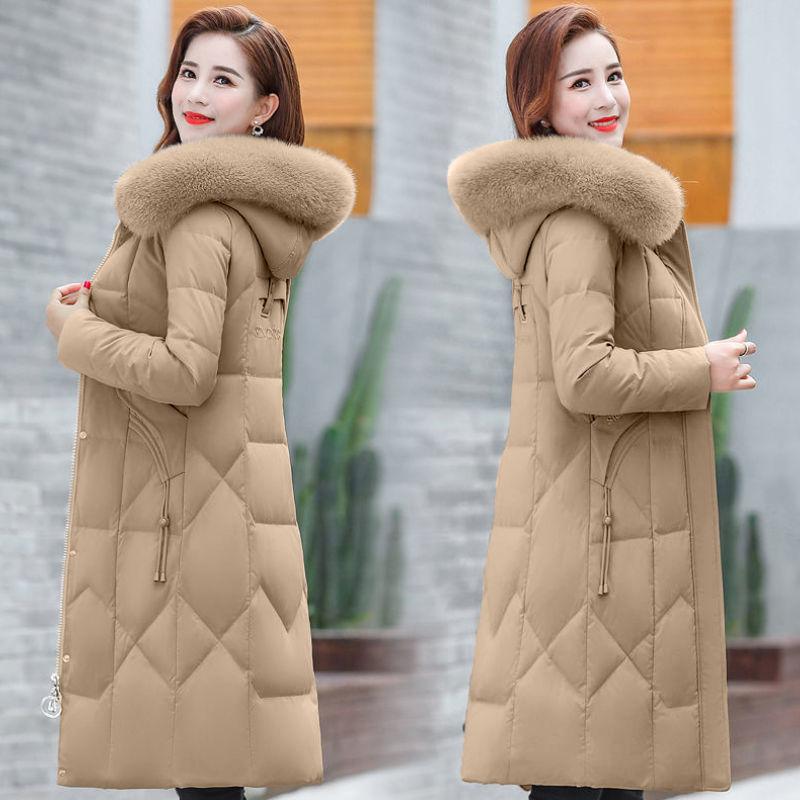 Fashion Down Women's Winter Long Section Over The Knee Thick Down Jacket Korean Style Slim Thin Women's Down Jacket