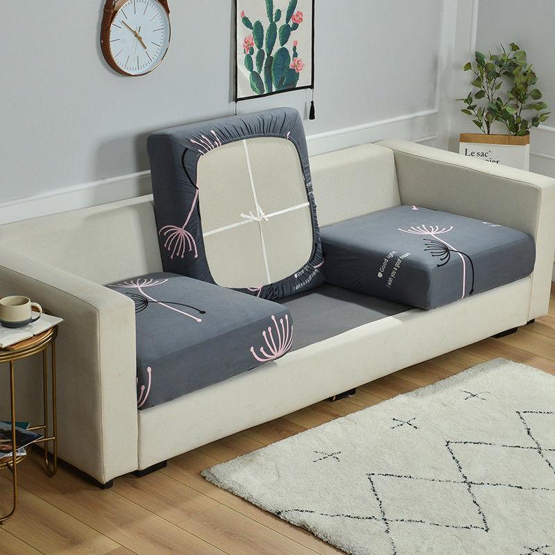 Elastic Sofa Cushion Cover Printed Polyester Slipcover for Living Room Funiture Protector Seat Cushion