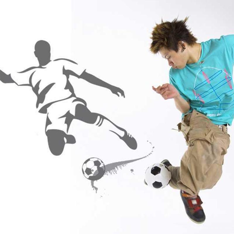 Football Player Fifth Generation No White Edge Pvc Transparent Film Wall Sticker Football Wallpaper