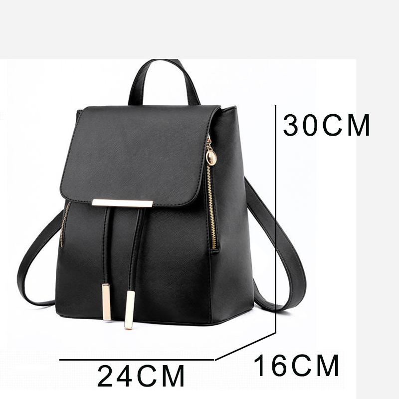 Women's Backpack Soft PU Leather School Satchel Casual Multilayer Large Capacity College Elegant High Quality Shopping Travel