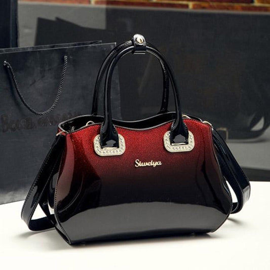 Bright Patent Leather Women Bags Ladies Luxury Handbags Casual Shoulder Messenger Bags Tote Bag