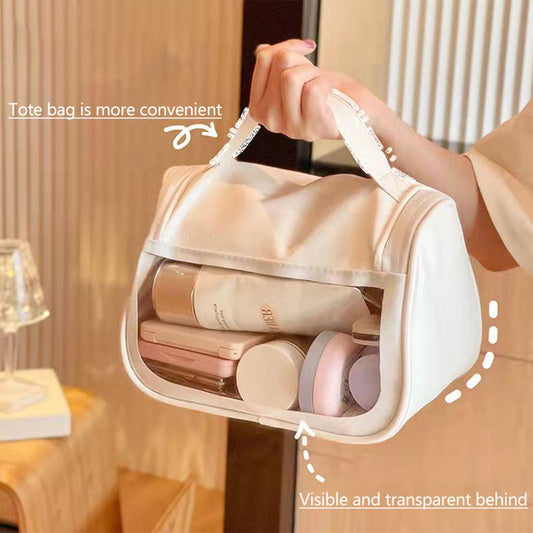 Waterproof Cosmetic Bag Travel Cosmetic Storage Bag Large Capacity Transparent Toilet Bag Portable Lady Handbag Clear Pouches