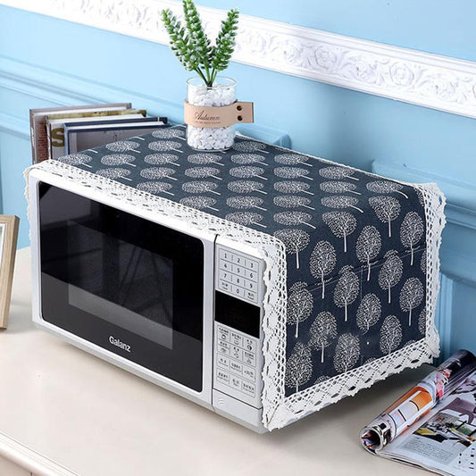 Cotton and Linen Dust-proof Protective Cover Cloth Easy To Clean Household Storage Cover Cloth Pastoral Fabric Microwave Oven Cover Towel