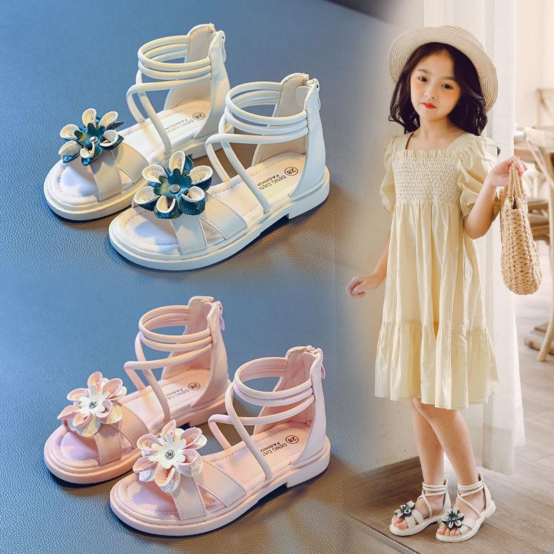 Girls Sandals Summer Children's  Princess Shoes  Roman Shoes Soft Sole Sandals for Kids