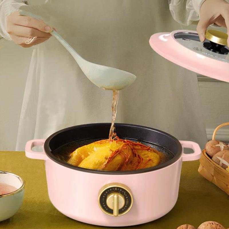 Electric Skillet Multifunctional Non-stick Pan Household Electric Skillet Large Capacity Wok Steamer Pot