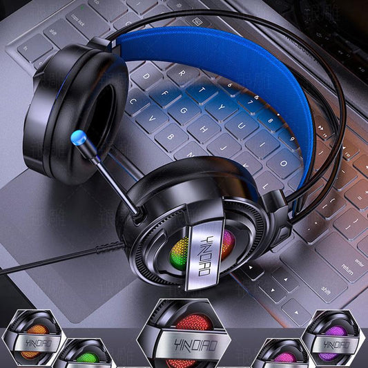 Head-mounted Computer Earphones for Eating Chicken Desktop Internet Cafe Mobile Wired Headset E-sports Gaming Headset