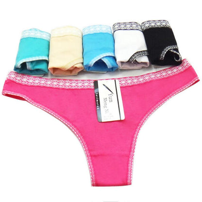 6 Pcs/Lot Brand g-string Sexy Underwear Women Solid  Invisible Seamless Cotton Briefs Panties