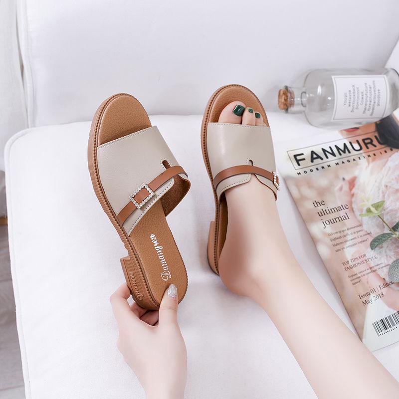 Summer Sandals Slippers Women Korean Version Word Drag Thick All-match Casual Slippers Women Wear Slippers Women