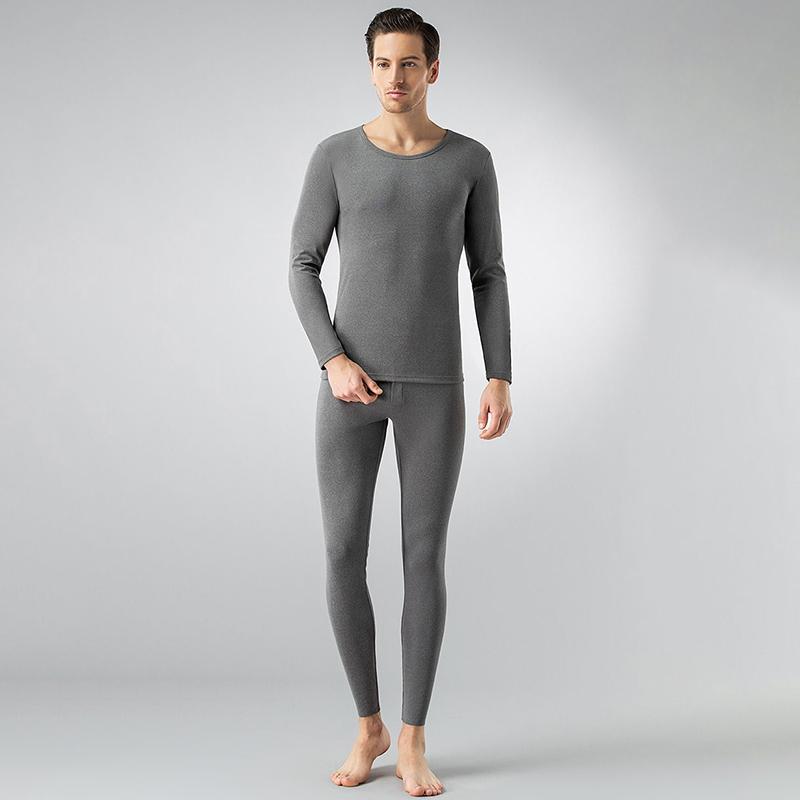 Men Winter Thermal Underwear O-neck Male Autumn Tight Suit Thicken Windproof Comfortable Soft Lining Long Sleeve High Elasticity Slim Spring Pajamas