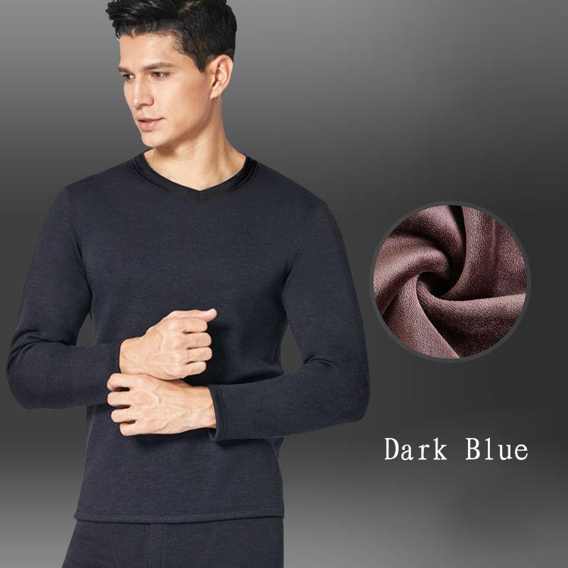 Men Winter Thermal Underwear Plus Cashmere Male Autumn Tight Suit Thicken Windproof Comfortable Soft Lining Long Sleeve Tracksuit Wearable Versatile