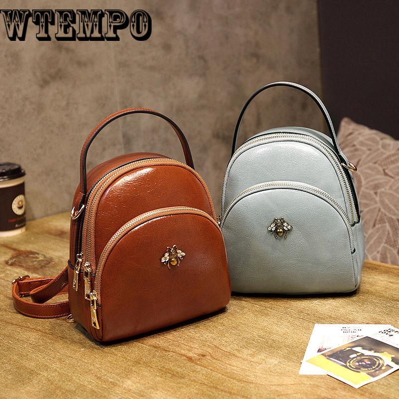 Backpack Women Pu Leather Female Backpacks Teenager School Rucksack