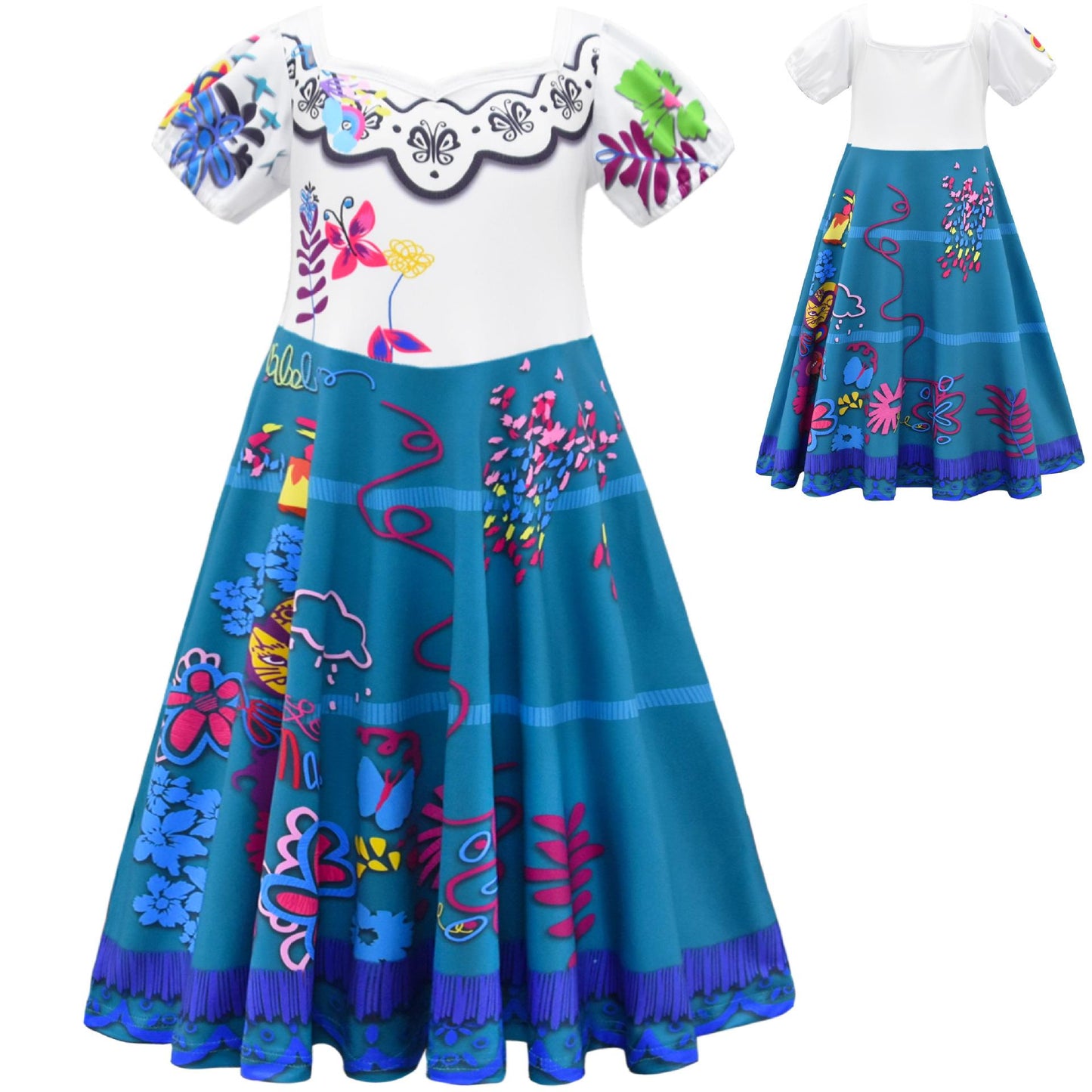 Girls Summer Kids Carnival Party Dress for Girl Cosplay Costume Baby Short Sleeve Princess Dresses Children Performance Costume