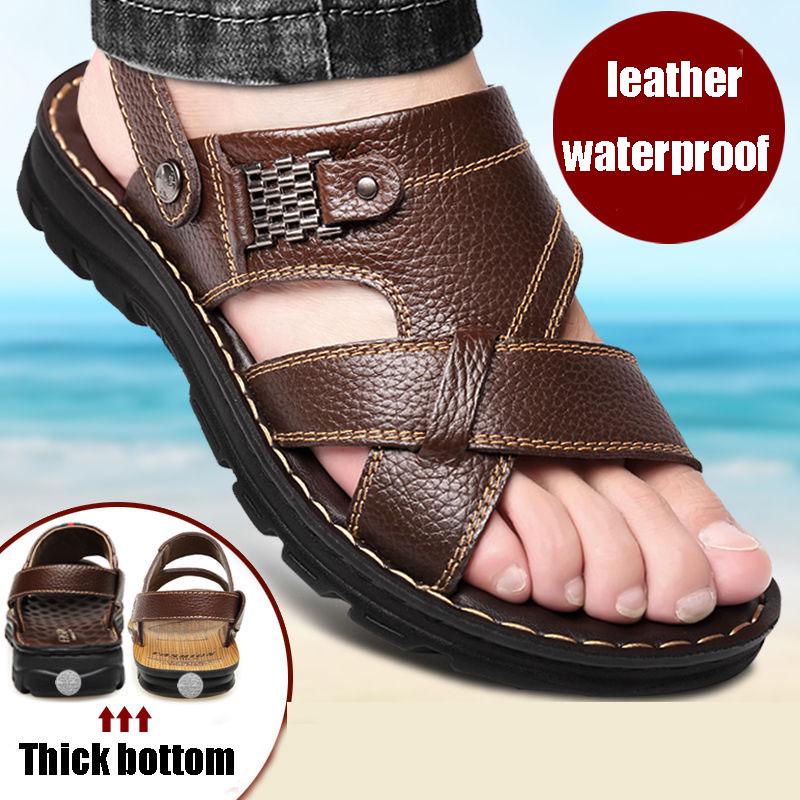 Men Sandals Genuine Leather Men Beach Shoes Brand Men Casual Shoes Men Slippers Sneakers Summer Shoes