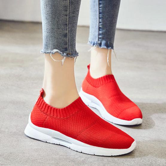 Socks Shoes Women's Casual Platform Women's Shoes 2019 New Flat Bottom Sports Shoes