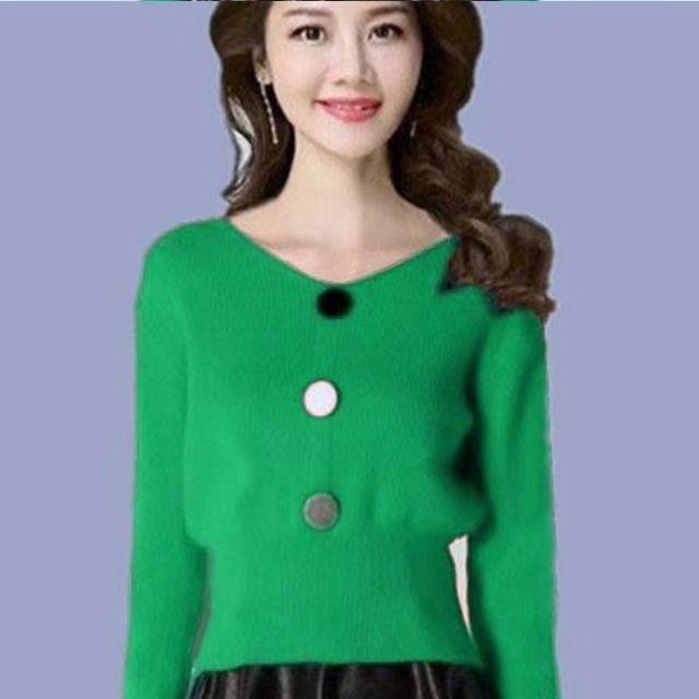 Women Knitted Sweater Cardigan Coat Spring Autumn Casual V-neck Long Sleeve Sweater Jacket