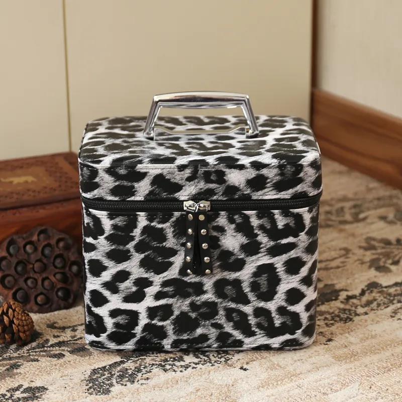 Cosmetic Bag Large-capacity Portable Simple Portable Cosmetic Box Double-layer Wash Storage Box