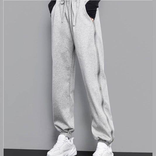 Trend Sweatpants Ladies Loose Feet White Gray Ins Casual Cotton Plus Size Pants Women Fashion