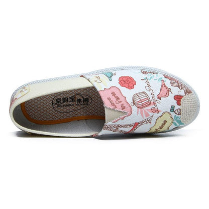 Soft-soled Shoes Breathable Canvas Shoes Women's Old Beijing Cloth Shoes, Spring and Autumn, A Pedal Lazy Flat Shoes