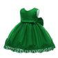 Children Dress Party Female Baby 0-6Years Old Lace Bow Dress Princess Dress and Headband Kid Clothing