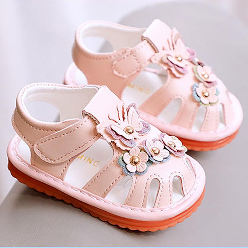 Summer Baby Sandals Female One-year-old Baby Soft-soled Baby Shoes Non-slip Baotou Princess Called Shoes 1-2 Years Old